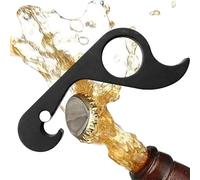 Bottle Lid Opener - Magnetic Opening Tool, Beer Bottle Opening Device with Polished Finish, Universal Beverage Opener with Non-Slip Grip, Heavy Duty Handheld Gadget for Camping Hiking Wine Water Jar