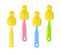 Bottle Nipple Brush | 4 unidades de cepillo de limpieza con mango largo para limpiar biberones tazas para uso doméstico en viajes y en avión