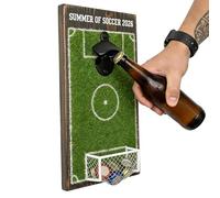 Bottle Opener Wall Mounted, Soccer Field Design with Cap Catcher Collector, Football-Themed Beer Opener for Wall, Kitchen, Home, Bar Accessory, Home & Bar Category for Party, Garage, Man