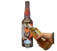 Bottle openerWall Mounted - 11.42x7.48in Kitchen Bar Tool, Vintage Beer Opener, Portable Duraable Metal Hanging opener| Cap Collector Catcher Wall Mounted Beer Bottle openerfor Home Garage Entertai