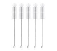 Bottle Scrubber Brush - 28cm Long Handle Tool | Stainless Steel & Nylon & Cotton Flexible Cup Washer, Bendable Narrow Pipe Tube Cleaner Perfect For Wine Decanter Coffee Mugs Flask Kitchen Supplies
