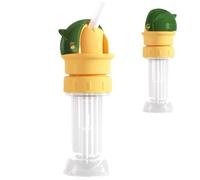 Bottle Top - Spout Adapter | 8.66in Silicone Bottle Top Spout Adapter For Kids, Leakproof Anti-Choking Water Control, Universal Fit For Standard Bottles, Pink Green Straw, PP Tool.