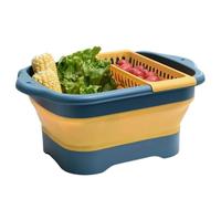 Bottle Washing Basin, Foldable Camp Sink With Drain Plug, Multiuse Wash Tub For Bowl Laundry Fruit Vegetables For Camping, Fishing, Garden, Bathroom, And Patio Use, 11.81 X 16.54 Inches