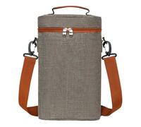 Bottle Wine Tote Bag - Bolsa isotérmica para 2 botellas de vino | Bolsa de transporte a prueba de fugas con asa, portador de vino portátil para viajes y pequeñas cosas, gris, ver descripción, Ver
