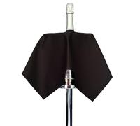 BOTTLECLOTHS - Catering Collection, Paño para Botellas para Cubos de Hielo, Polialgodón, 54 cm, Orificio Central, Círculo Cosido (Negro, Paquete de 1)