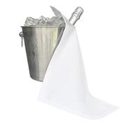 BOTTLECLOTHS - Catering Collection, Paño para Cubitera, Polialgodón, 42 cm, Agujero en Esquina, Círculo Cosido (Blanco, Paquete de 1)