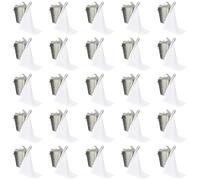 BOTTLECLOTHS - Catering Collection, Paños para Cubiteras, Polialgodón, 42 cm, Agujero en Esquina, Círculo Cosido (Blanco, Paquete de 25)