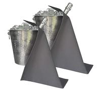BOTTLECLOTHS - Original Collection, paños para botellas de hielo, algodón, 42 cm, agujero de esquina, círculo cosido (platino, 2 unidades)