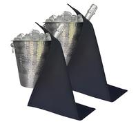 BOTTLECLOTHS - Original Collection, paños para botellas de hielo, algodón, 42 cm, agujero de esquina, círculo cosido (negro, paquete de 2)