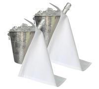 BOTTLECLOTHS - Original Collection, paños para botellas de hielo, algodón, 42 cm, agujero de esquina, círculo cosido (blanco, paquete de 2)