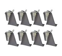 BOTTLECLOTHS - Original Collection, paños para botellas de hielo, algodón, 42 cm, agujero de esquina, círculo cosido (platino, paquete de 8)
