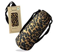 Bottlesoc,Funda para botella de agua con estampado de leopardo sintético que ayuda a proteger tu botella de bebidas, respetuosa con el medio ambiente, con un diseño único