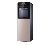 Bottom Loading Bottled Water Cooler Dispenser | Floor-Standing Water Machine with Glass Doors, For Home Office Coffee Tea Bar Dorm(Brown b)
