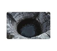 Bottomless Hole Carpet - Optical Illusion Absorbent Floor Mat, Non Skid Area Rug | Creative Interior Decor for Home Office Bathroom, Entry Hall Corridor, Dormitory Styling Accent, Visual Depth Design