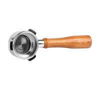 Bottomless Portafilter - 54mm Coffee Portafilter Handle | Stainless Steel Coffee Filter - Espresso Machine Handle with Solid Wood Grip for Precise Extraction Even Coffe Puck Brewing Ideal