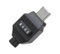 Bottone Adaptador de enchufe USB tipo C macho ligero de transferencia de datos de 480 Mbps y carga de 65 W, adaptador de terminal de crimpado de 5 pines/4 pines