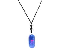 Bottone Collar de resina resistente hecho a mano con medusas que brillan en la oscuridad, decoración para entusiastas de la moda, uso diario, joyería de moda para mujeres, Medio, como se describe