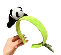 Bottone Diadema de peluche con forma de panda para adultos y niños, para spa, maquillaje, tomar fotos, fiesta de Navidad