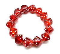 Bottone Dice Beads - Pendientes coloridos de acrílico para la suerte, regalos sorpresa para familias, One Size, como se describe