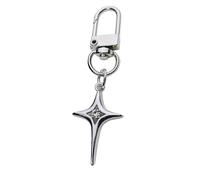 Bottone Elegante llavero de aleación con diseño de estrella y llavero de metal para bolso de mano, colgante de decoración para amigos y colegas, L24 N, Talla única