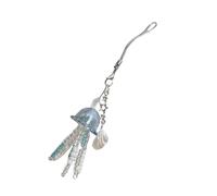 Bottone Elegante y resistente abalorio acrílicas para teléfono, colgante de medusas, accesorio para mujeres y niñas de moda, azul, Talla única