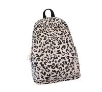 Bottone Mochila de otoño e invierno para niña, con estampado de leopardos, mochila de gran capacidad, mochila de viaje, mochila escolar para estudiantes, mochila escolar para estudiantes, White