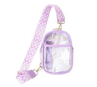 Bottone Riñonera transparente aprobada por el estadio, bolsa cruzada para el pecho, mochila para eventos, conciertos, color morado