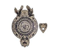 Bottone Tablero de péndulos de madera metafísica, herramienta para decir mensajes de radiestesia, para reuniones familiares, juego de calavera con plancha