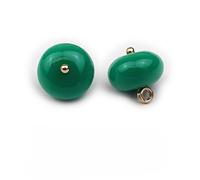 Bottoni di perla, 50 piezas 12 mm negro plano, redondo, pera, semicircular, pera para manualidades de resina en mango (5 # verde)