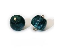 Bottoni di perla, 50 piezas de 11 mm pequeños botones redondos de perlas de resina de color verde oscuro para manualidades de tela (4 # Verde oscuro)