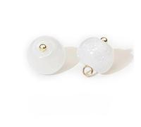 Bottoni di perle, 50 piezas 11 mm verde oscuro pequeños botones redondos de perlas de resina para manualidades de tela (1 # blanco)