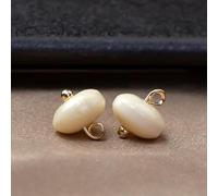 Bottoni di perle, 50 piezas de 10 mm pequeños botones redondos de perlas de resina de color verde claro para manualidades de tela (Off-White)