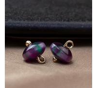 Bottoni di perle, 50 piezas de 10 mm pequeños botones redondos de perlas de resina de color verde claro para manualidades de tela (púrpura)