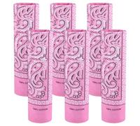 BOUBONI 6 piezas 100% algodón bandana paisley bandanas versátiles pañuelo multifuncional pañuelos para la cabeza pañuelos para el cuello para mujeres y hombres (blanco), Rosa., 22x22 Inches