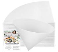 BOUBONI Filtro de aceite para freidora de 10 pulgadas, 75 filtros de aceite de cocina no tejidos, filtros de grasa para freidora profunda, conos de filtro de jarabe de arce, filtros de cera de abeja