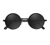 BOUBONI Gafas de sol hippie de los años 70, redondas, hippie, decoración de fiesta, gafas de sol para mujer con paño de gafas de colores, 48 mm