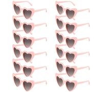 BOUBONI Paquete de 6/12/24/48 gafas de sol con forma de corazón, estilo vintage, gafas de sol a granel para despedida de soltera para mujer, boda, fiesta, Rosa, 15.3cm/6.02inch