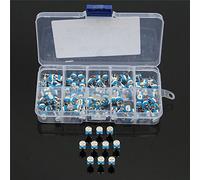 BouBou 100Pcs 10 Valores Resistencia Variable 500R A 1M Rm065 Película De Carbono Horizontal Trimpot Kit De Surtido