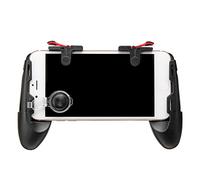 BouBou 4 en 1 Abs Controlador de Juego Negro Trigger Shooter Gamepad con tecla de Disparo para Pubg Compatible con teléfonos Inteligentes