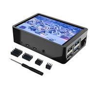 BouBou Monitor Tft de Pantalla táctil LCD de 3,5 Pulgadas con disipador térmico de Caja para Raspberry Pi 4 / 4B