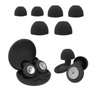 Bouchons D'oreilles en Silicone pour Dormir Réduction du Bruit 45 dB, Réutilisables, Ergonomiques - 4 Tailles (XS/S/M/L) + Étui de Voyage Parfaits pour Sommeil, Concerts, Voyages et Travail