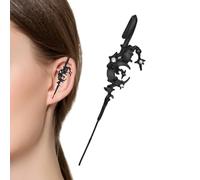 Boucles d'oreilles étoile lune, crochet d'oreille piercing aiguille,Boucle d' e en avec écieuses - Épi d'oreille de bijoux décoratifs créatifs pour femmes, pour