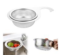 BOUFEIDA Cesta colador para fregadero, colador de cocina, cesta colador de acero inoxidable en forma de cisne para el fregadero, grifo extraíble, cesta de filtro colgante, colador de esquina colgante,