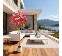 Bougainville Flores Artificiales de 150 cm, árbol Artificial con Flores, Plantas Artificiales Decorativas Grandes, para Entrada, balcón, Ventana, Esquina, decoración en el salón, Dormitorio, Oficina