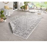 Bougari In- & Outdoor Curacao - Alfombra Reversible (160 x 230 cm), Color Gris y Crema
