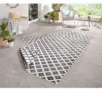 bougari Nizza - Alfombra Reversible para Interior y Exterior, Polipropileno, Blau Creme, 160 x 230 cm