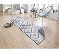bougari Reversible Alfombra Malibu para de en Y Exterior, Blau Creme, 80 x 250 cm