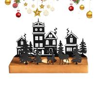 Bougeoir En Métal De Noël - Photophore Rustique Décoratif, Chandelier En Fer Style Cabane Élan, Conteneur De Bougies Esthétique | Décoration Table Fête, Dîner Romantique, Maison, Salón, Balcón