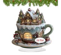 Bougeoirs - Décoration De Table De Noël Château En Acrylique 2D, Support Inclus | Ornement Festif Pour Maison, Salon, Bureau Et Événements