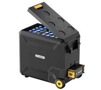 BougeRV Aspen 50 Pro Nevera de Compresor con Central Eléctrica de 220Wh, Nevera para Coche de 50 litros (Enfriamiento a -18°C en 30 Minutos), 12/24V DC y 110-240V AC, para Coche, Camping, Viajes